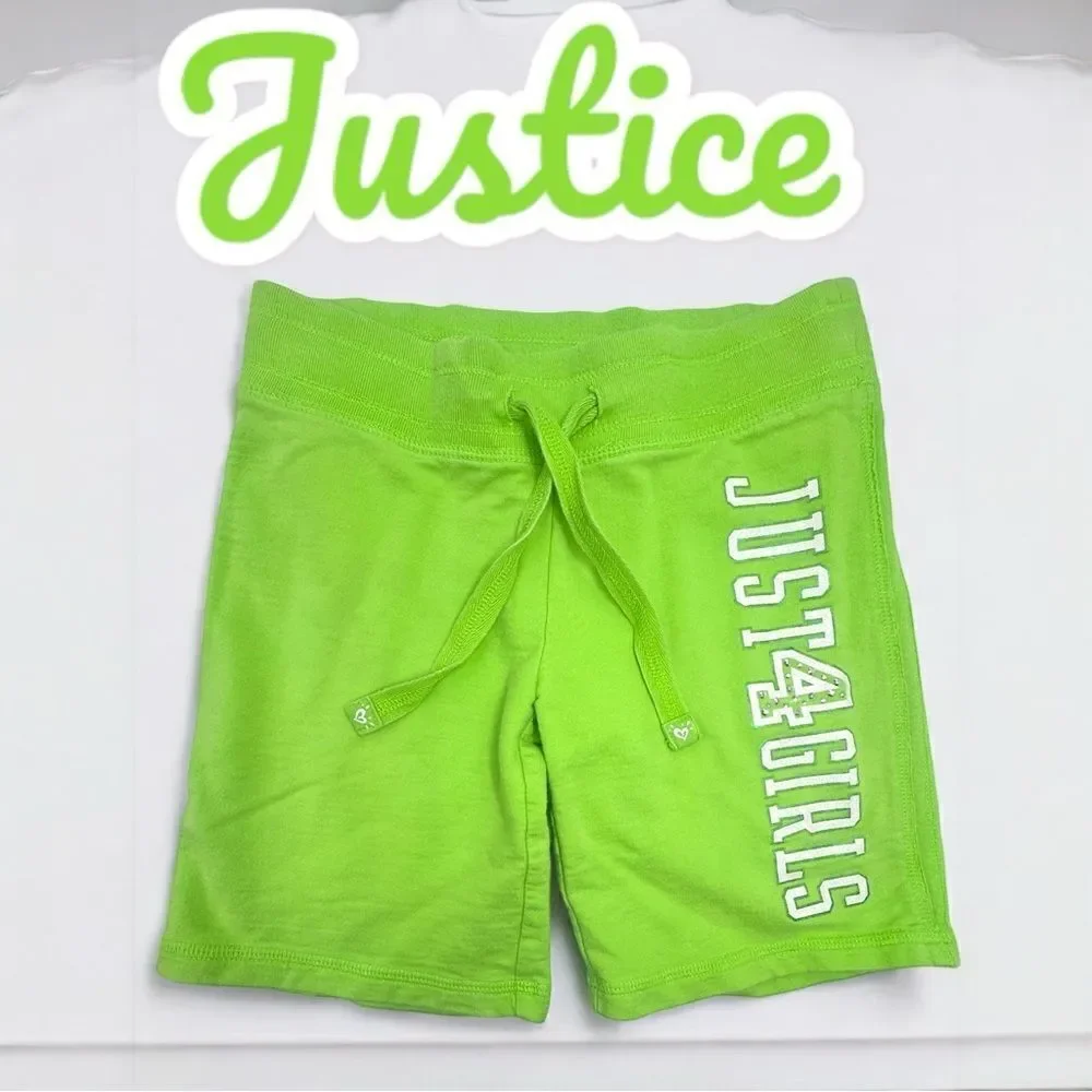 JUSTICE l Just 4 Girls l Neon Green Shorts l 7 l EUC